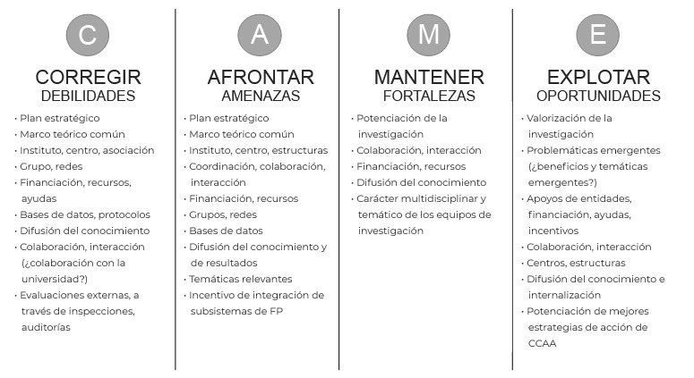 Cuadro 4: Propuesta de estrategias para abordar los retos que tiene planteados la IFPE