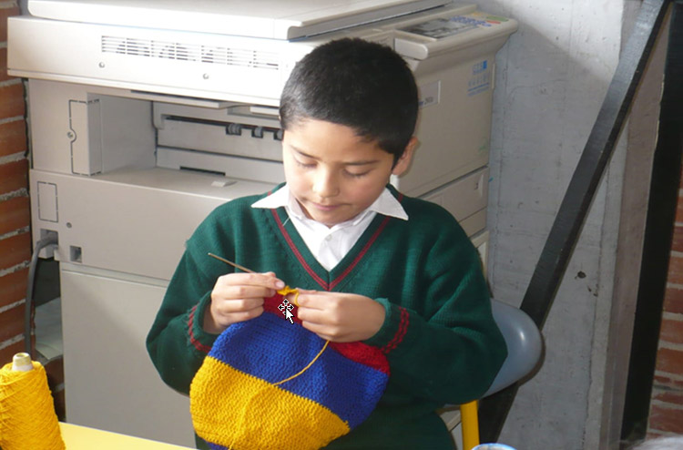 Figura 5. Proyecto Aprendizajes Productivos a través de la Comprensión Etnocultural, talleres de tejido